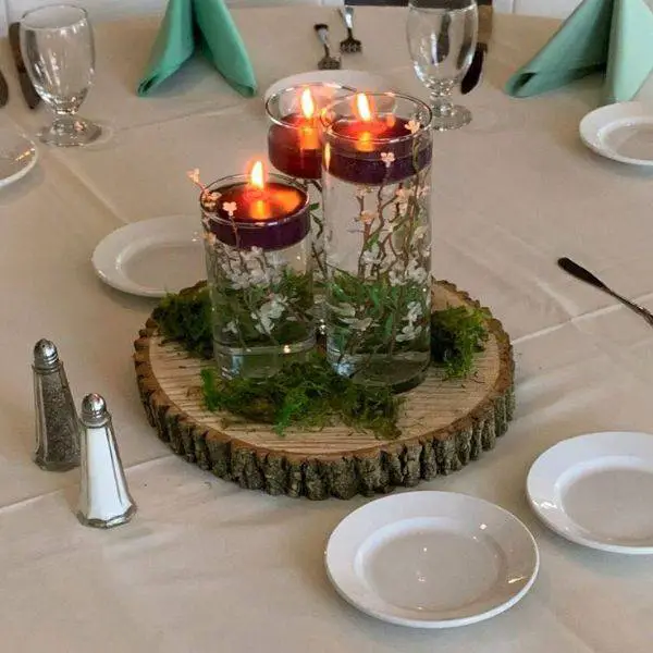 Moss Runner with Candles