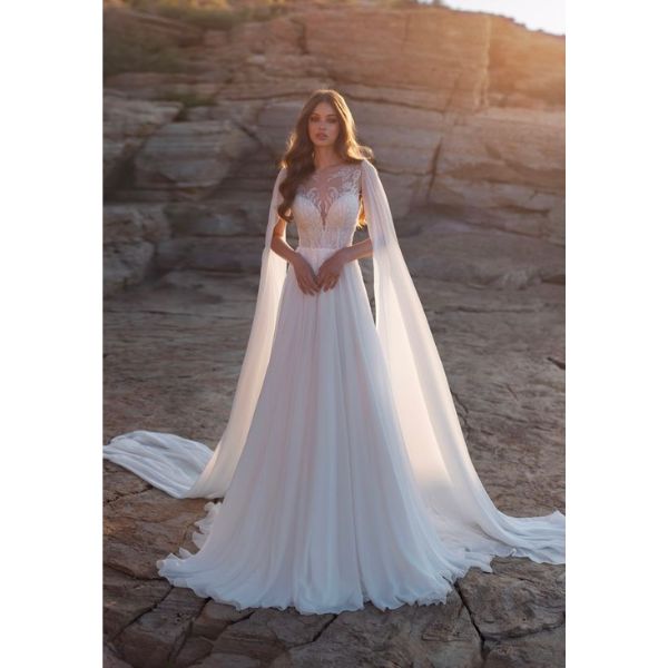 Caped Bridal Dress