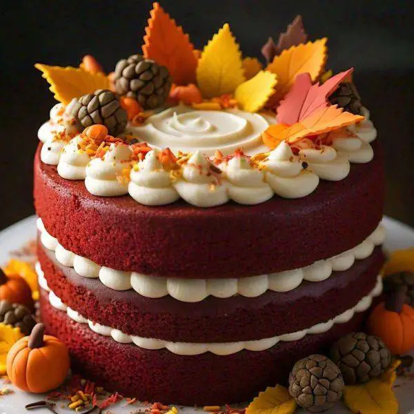 Red Velvet with Autumn Toppers