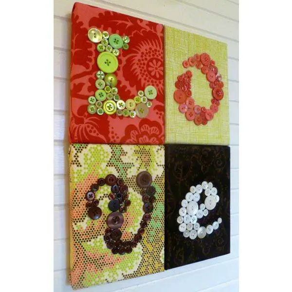 Button Art Canvas