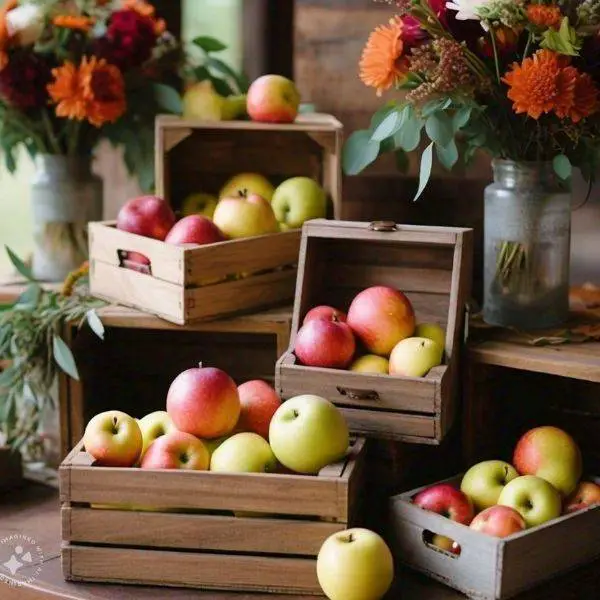 Wooden Crates with Seasonal Produce