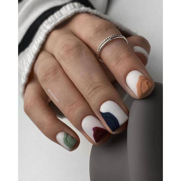 . Abstract Art Square Nails