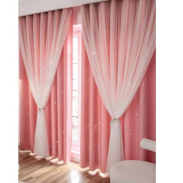 . Pink Sheer Curtains