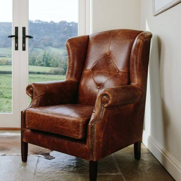 Brown Leather Armchair