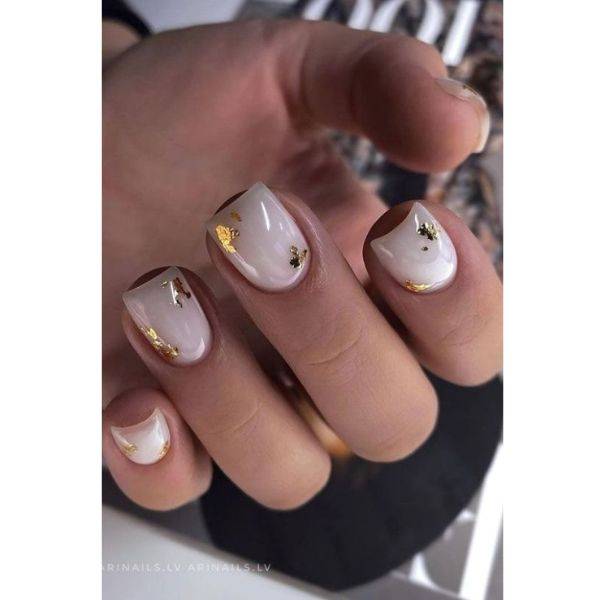 White and Gold Foil
