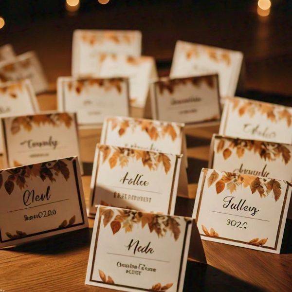  Autumn-Themed Escort Cards