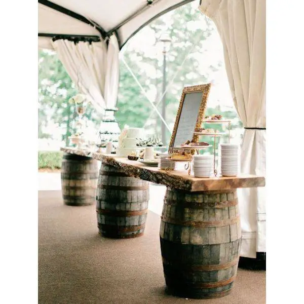 . Wine Barrel Tables