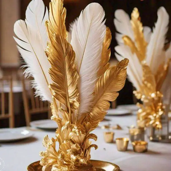  Gold-Dipped Feathers