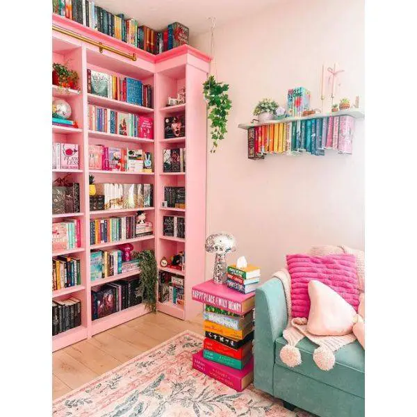 Pink Bookshelves