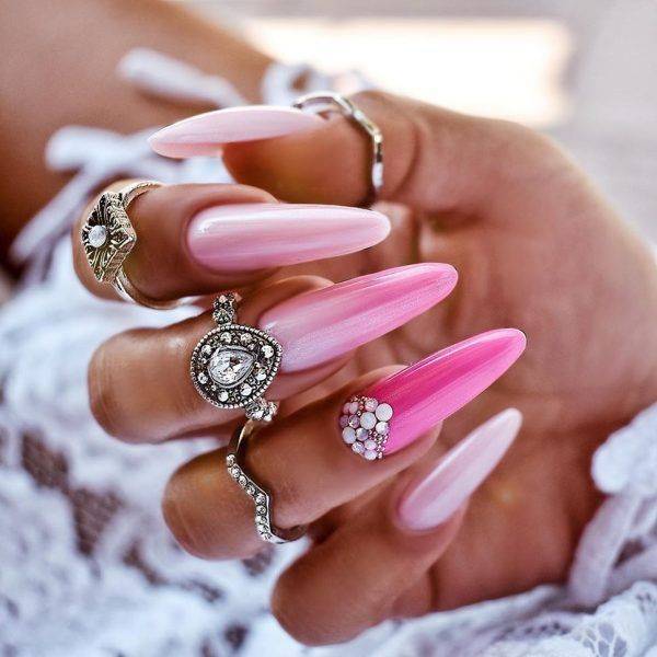 . Candy Pink with Pearls