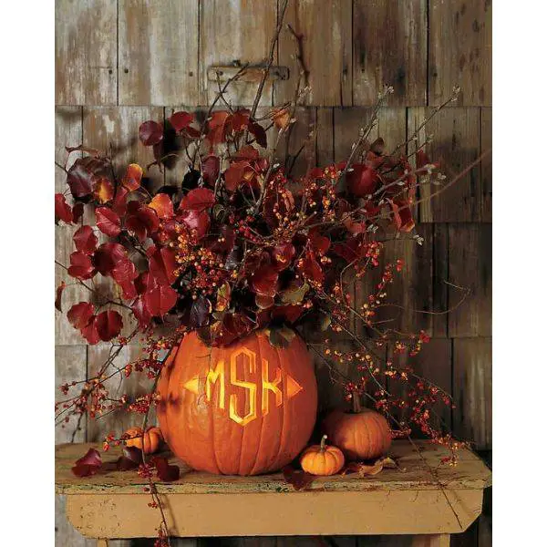  Monogrammed Pumpkins