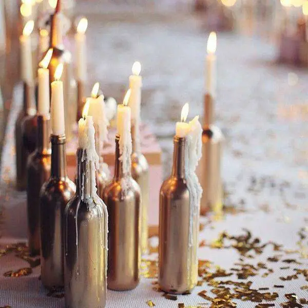 Wine Bottle Candles