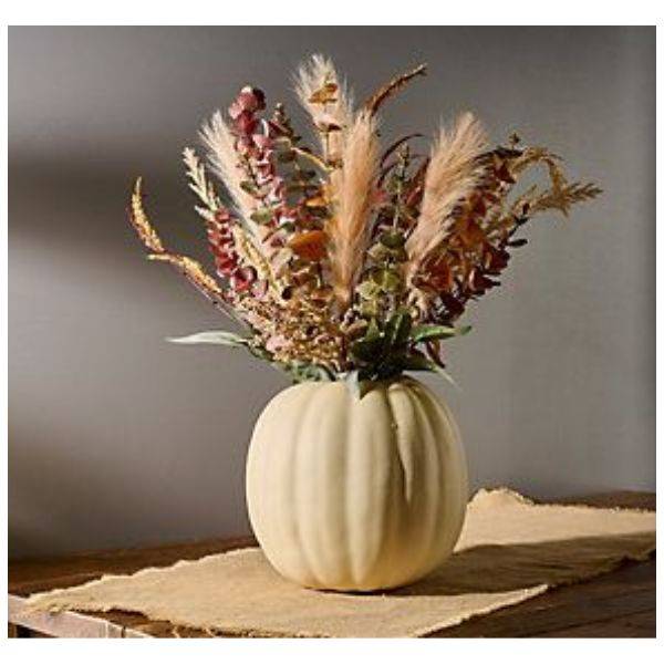 Pumpkin and Feather Arrangements