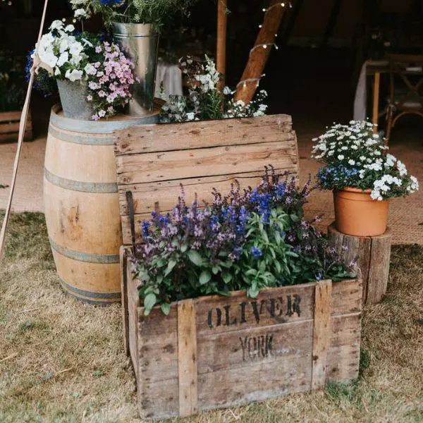 Wooden Pallet Planters with Wildflowers