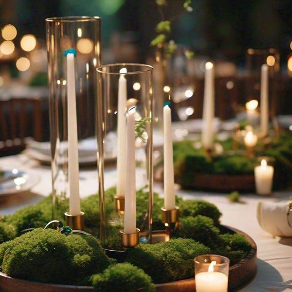 Moss and Candle Trays