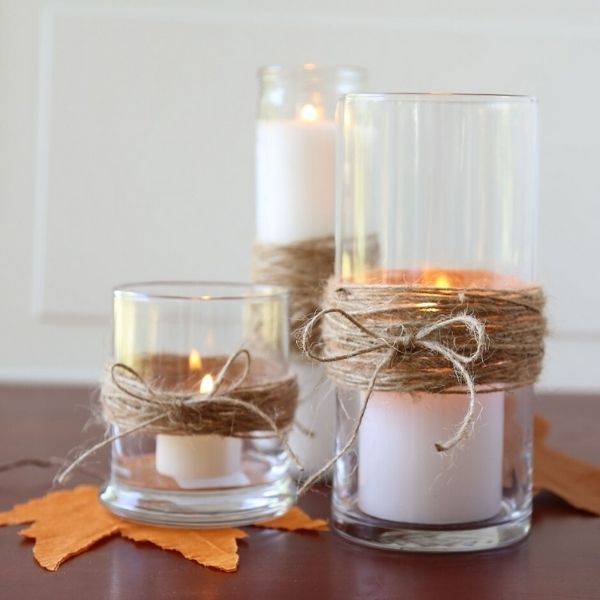  Twine-Wrapped Candles