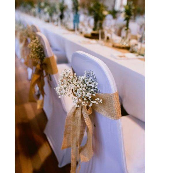  Burlap Chair Sashes
