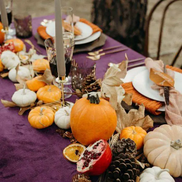  Pumpkin and Pinecone Display