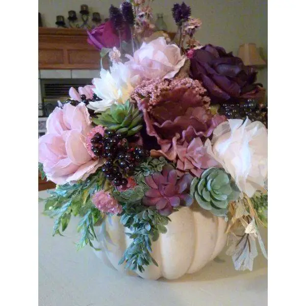 Succulents in Pumpkin Bowls