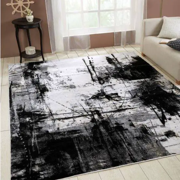 Black and White Area Rug