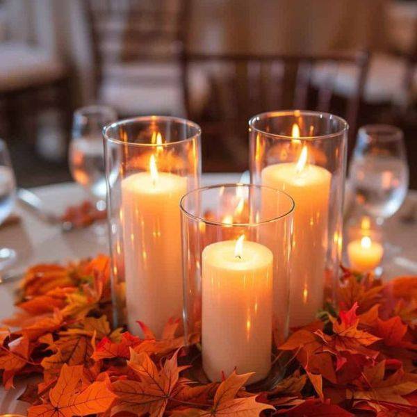  Leaf Garland with Candles