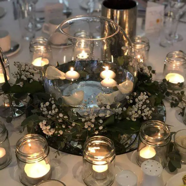 floating Candles in Glass Bowls