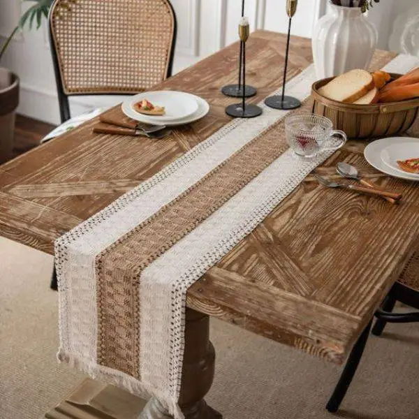 . Burlap Table Runner