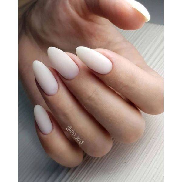 Matte White Nails
