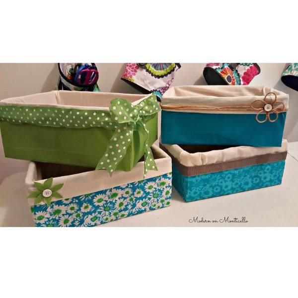 Fabric-Covered Storage Boxes