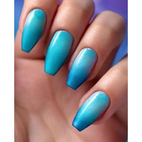 Aqua Blue Nails