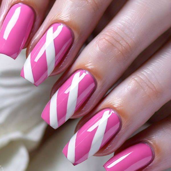 Bubblegum Pink with Stripes