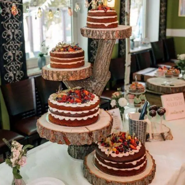 Rustic Wooden Cake Stands