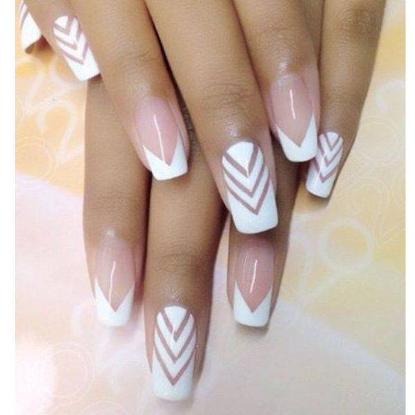 White Chevron Pattern
