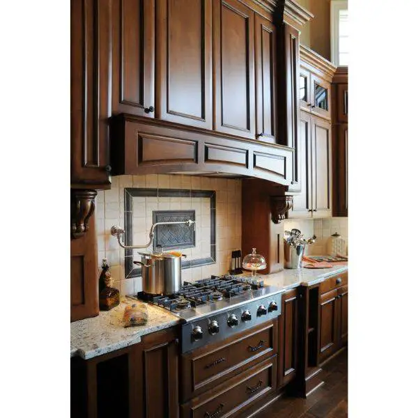 Dark Stained Wood Cabinets