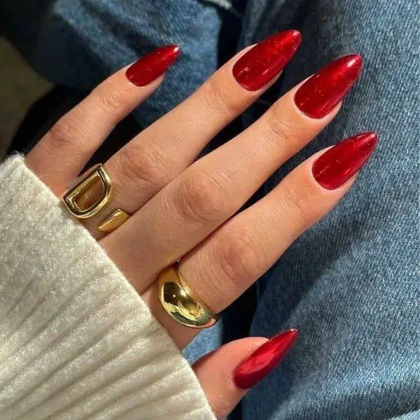 Red Chrome Nails