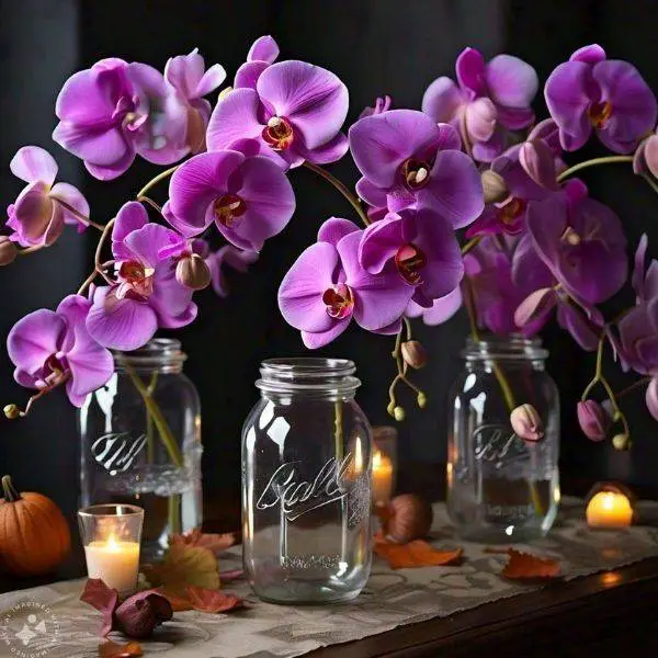 Orchids in Mason Jars