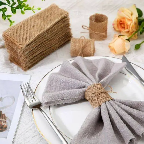 Burlap Napkin Rings