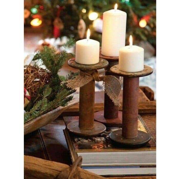 Wooden Candle Holders