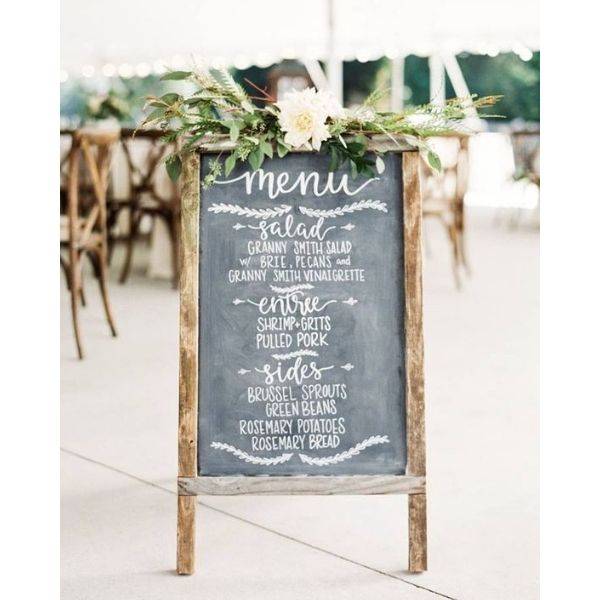 Rustic Chalkboard Menu