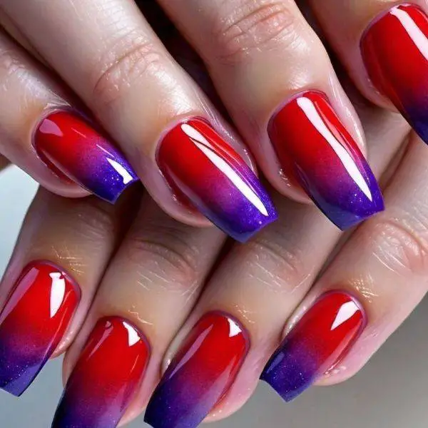 . Red and Purple Ombre