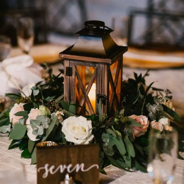  Rustic Lanterns with Greenery