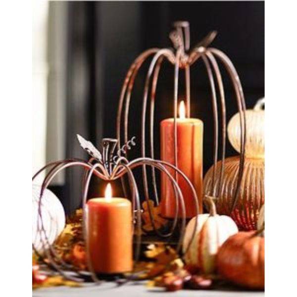 Elegant Pumpkin Candle Holders