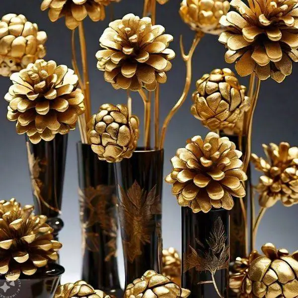  Gilded Pinecones