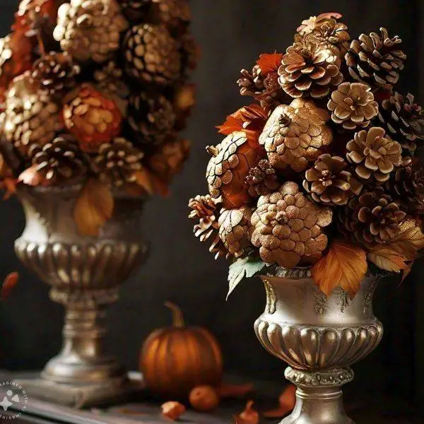 Copper Vases with Seasonal Flowers