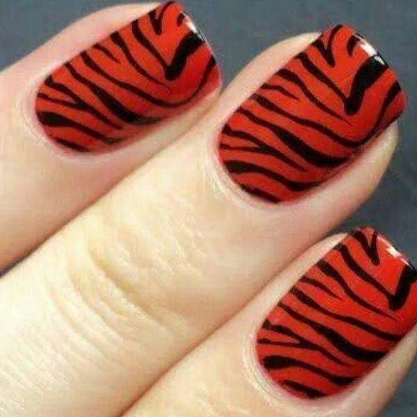 Red and Black Zebra Print