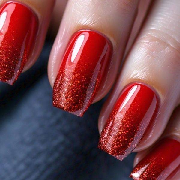 Red Glitter Fade