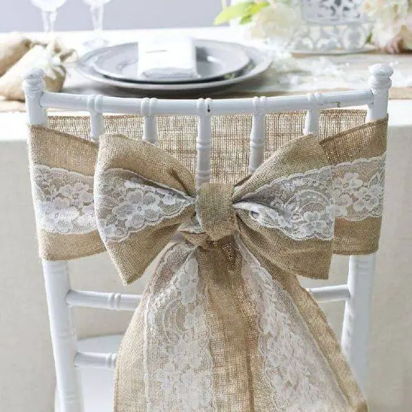  Lace and Burlap Bows