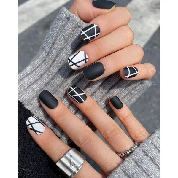 White and Black Geometric
