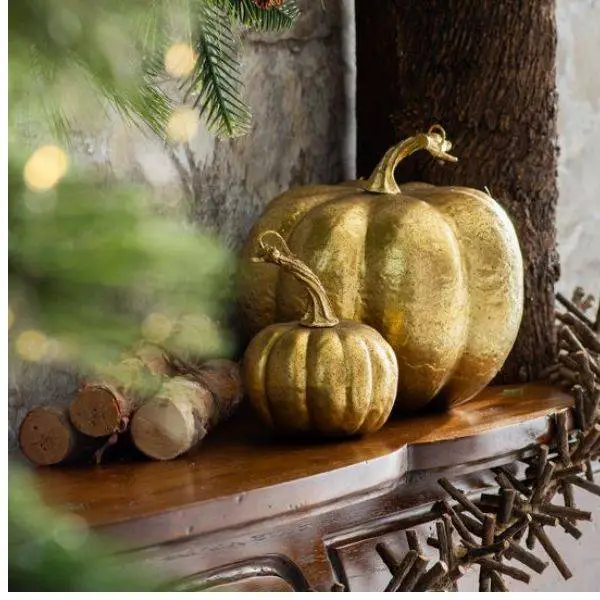  Painted Pumpkins with Metallic Accents