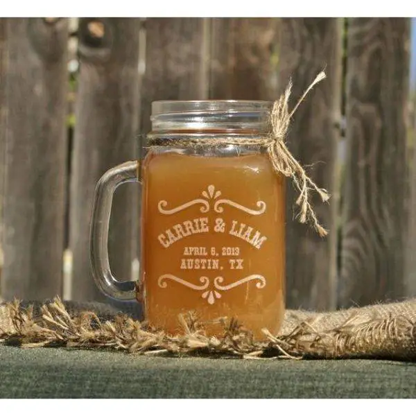 Rustic Mason Jar Mugs